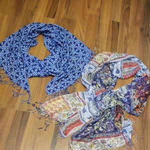 Bundle of Two Long Print Scarves